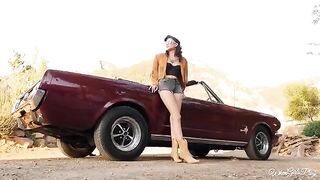 Two retro beauties with perfect asses seduced each other, exploring every inch