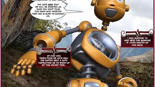A comic book with the hottest robot porn ever