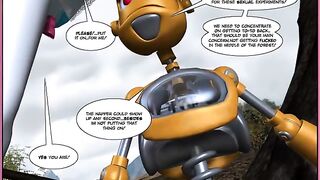 A comic book with the hottest robot porn ever