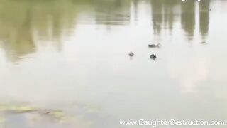 A young amateur chick gets fucked on a pier