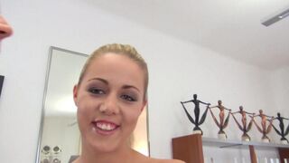 The whore got a new dress for her oral skills in this steamy homemade scene