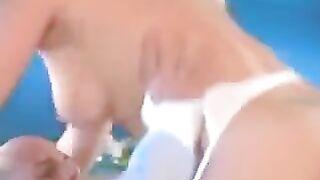 Hard sex with a beautiful woman in white stockings is always a bang