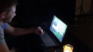 The wife got excited after watching a porn and jumped on her husband