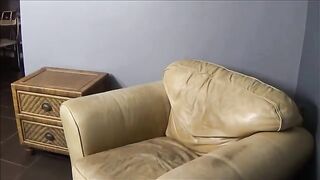 The wife got excited after watching a porn and jumped on her husband