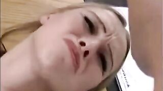 A girl is having sex with a guy who holds her hand and plays with his dick