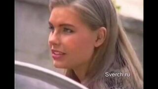 A scandalous woman who was once Miss Russia got fucked by two guys