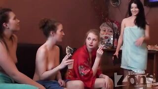 A hidden camera has been installed in a Russian hostel, capturing intimate moments