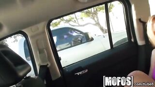 A girl with a tight pussy tries to push a big dick