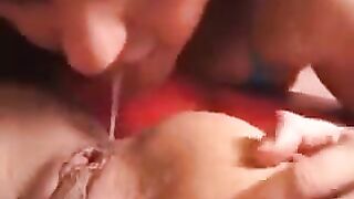 Two charming girls in anal coweling, delivering intense rimming action