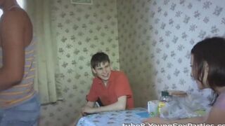A young couple decided to try swinging and invited their friends over