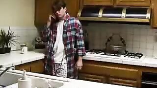 A real incest - his brother made a cumshot right at the girl’s pussy