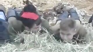 A young guy fucked a girl in the hay in the barn