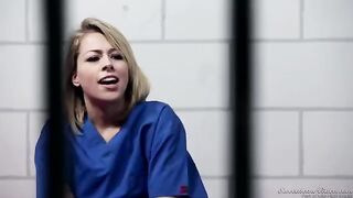 Two prisoners enjoy each other's company with some intense mouth action