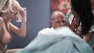 Nurses have a great fuck with two patients at once