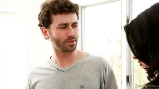 Cute woman Veronika Avluv fucked by two men in their trunks