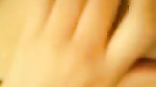 A beautiful girl has a juicy pussy, wet and slimy