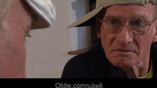 Two mature served by young girlfriends in 2020