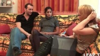 The girl figured out that guys want sex with her, so she gave in