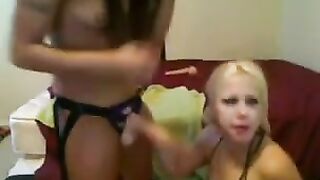 Blonde with big tits has virtual sex in a steamy chat session
