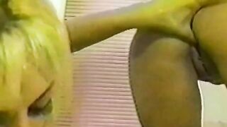 Two hot girls have fun in the shower with toys