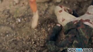Man fucked two sexy blondies in an abandoned house