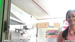 The girl is fucking for money, she is a saleswoman