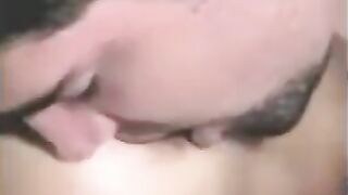 The guy was fucked by a strapon, while another girl fingered his cock