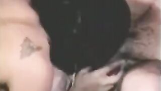 The guy was fucked by a strapon, while another girl fingered his cock