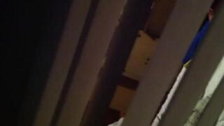 Shooting a video with a camera hidden like neighbors have sex