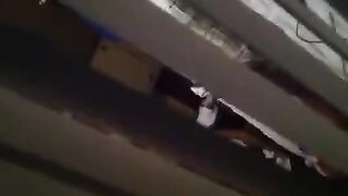 Shooting a video with a camera hidden like neighbors have sex