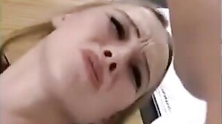 Fragile blonde gets her holes filled with fisting pleasure