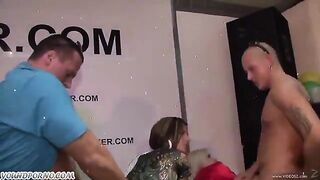 A group sex party gets wild after a bunch of drinks are consumed