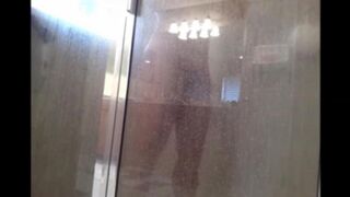 The man did not know that he was being filmed in the shower