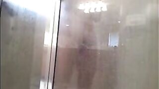 The man did not know that he was being filmed in the shower