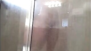 The man did not know that he was being filmed in the shower
