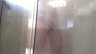 The man did not know that he was being filmed in the shower