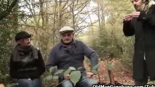 A father and his son fucked her daughter and sister in the forest