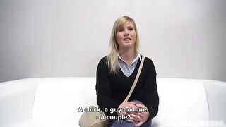 A blowjob with a young 25-year-old Czech at a porn casting