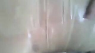 A guy put a condom on his dick and masturbated, following good advice