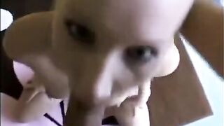 Girl makes a cock ring and sucks his dick deeply in this hot POV scene