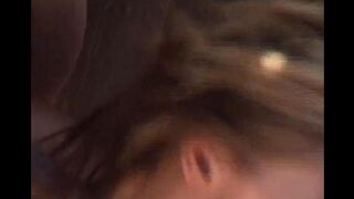 The girl got a cumshot on the face after a rough fuck
