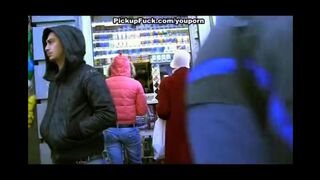 Guy in the street picked up a blonde for sex
