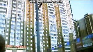 Guy in the street picked up a blonde for sex
