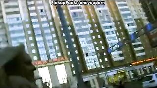 Guy in the street picked up a blonde for sex