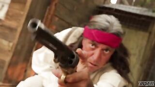The cowboy punished a girl but licked her pussy and cum finished