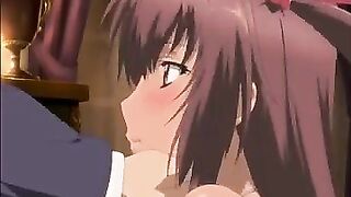 A man has sex with a woman and he sweats a lot