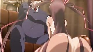 A man has sex with a woman and he sweats a lot