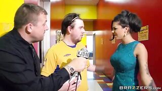 A crowd of guys fucked this girl, she was completely naked