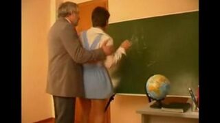 The old teacher seduced and fucked a naive student