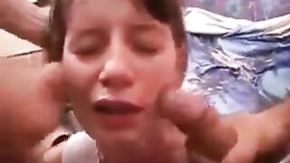 The juicy and sweet pussy of a young Argentinean is filled with semen